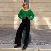 Women'S Pants Fashion Loose Full Length Ladies Trousers Casual High Waist Wide Pants