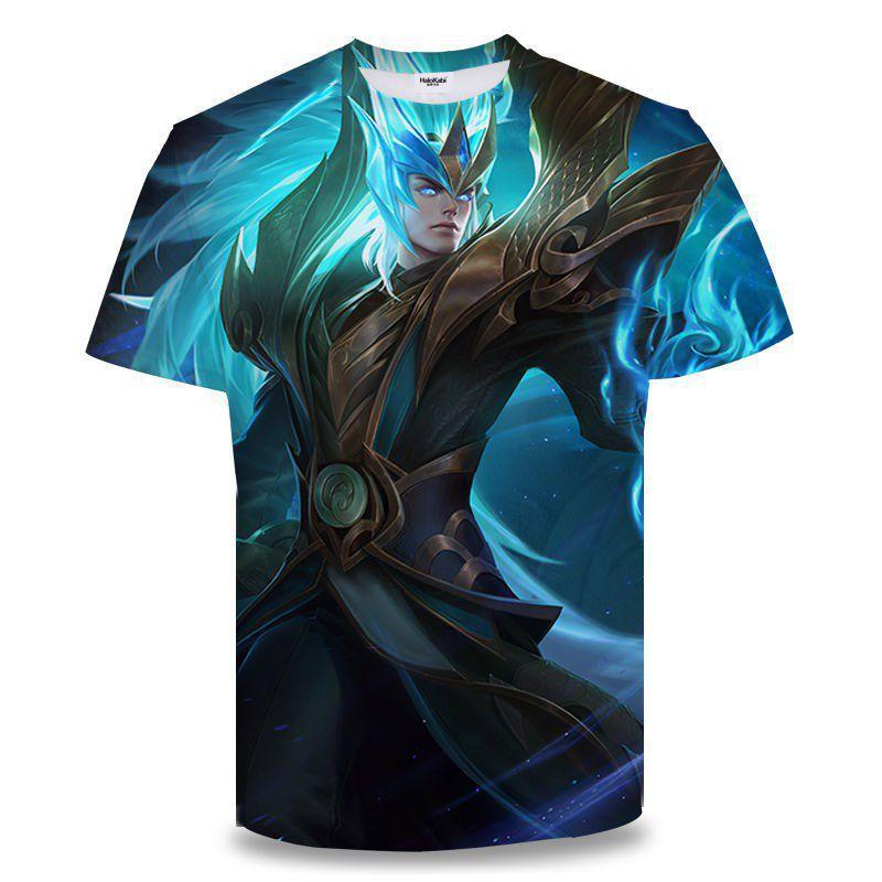 Summer King of Glory Game Clothes Men's Short Sleeved T-shirt for Middle School Students 3D Digital Printed T-shirts Top