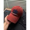 Retro bestickte Baseballkappe Damen Trendmarke breite Krempe zeigt Gesicht kleine Schirmmütze Outdoor Freizeit Herren