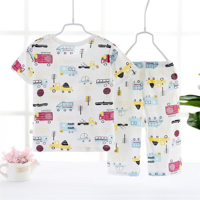 Kids  Summer Short Sleeve Pajamas 90cm