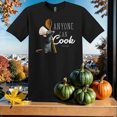 Jeder kann Ratatouille kochen T-Shirt Herren Damen Tees Top T-Shirt Herren Damen Tees Top Herren Damen Unisex Tshirt SY15
