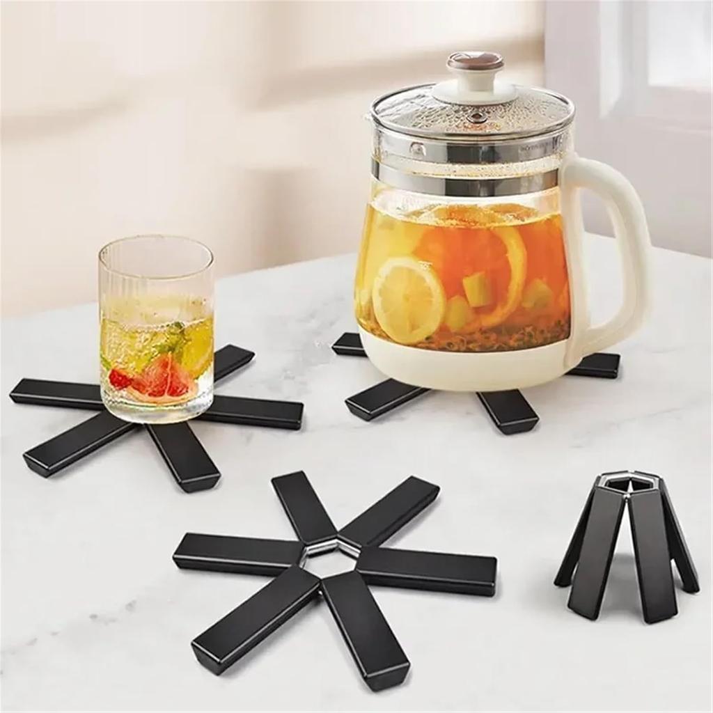 1-10PCS Creative Heat Resistant Pad Foldable Trivet for Hot Pots and Pans Kitchen and Dining Table Mat for Bowls and Dishes