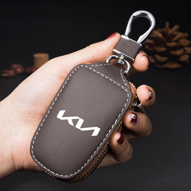 2026 Het Bilklistermärke Bilnyckel Plånböcker Hushållsnycklar Organizer Dragkedja Nyckelfodral Väska Unisex Påse Plånbok För Kia Rio 3 4 K2 K3 X-L