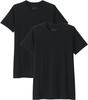 MUJI Seamless Crew Neck FA19EA5A Black Size L Men's Short-Sleeve T-Shirt (2-Pack) Men's