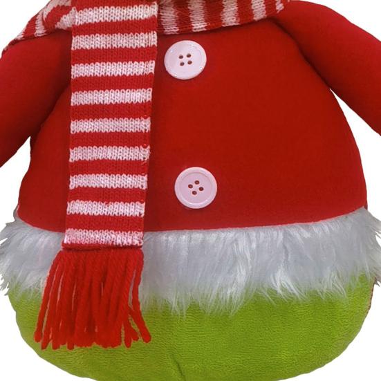 Christmas Party Supplies Green Elf Plush Toy, Soft Stuffed Animal Doll with Retractable Long Leg for Holiday Home Fireplace Mantel Decor Gift Friends