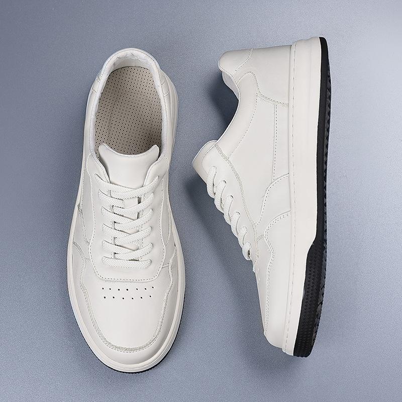 New Men's Casual Shoes Leather Breathable Men's Versatile Board Shoes Men's Shoes Shoes