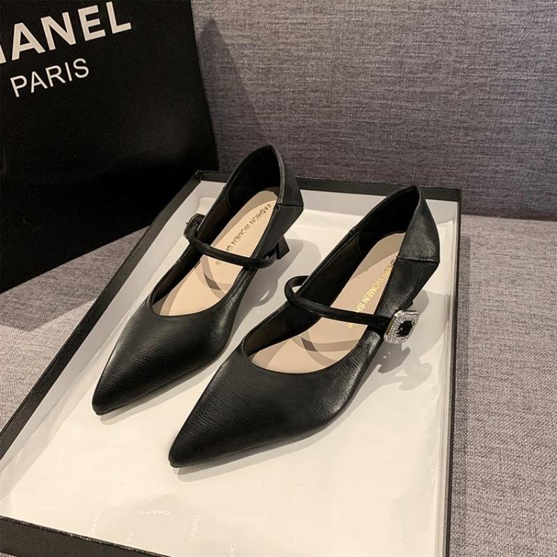 Fashion 2025 spring Women's Shoes European and American Designer Fashion Style High Heels Fashion Show Party Shoes PU Leather High Heels