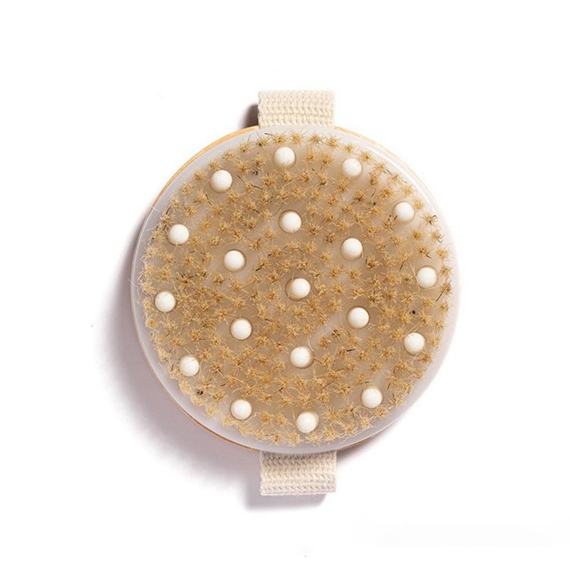 Shower Brush for The Back Handheld Dry Brushing Body Exfoliating Brush Bathroom Cellulite Back Bath Massage Brush