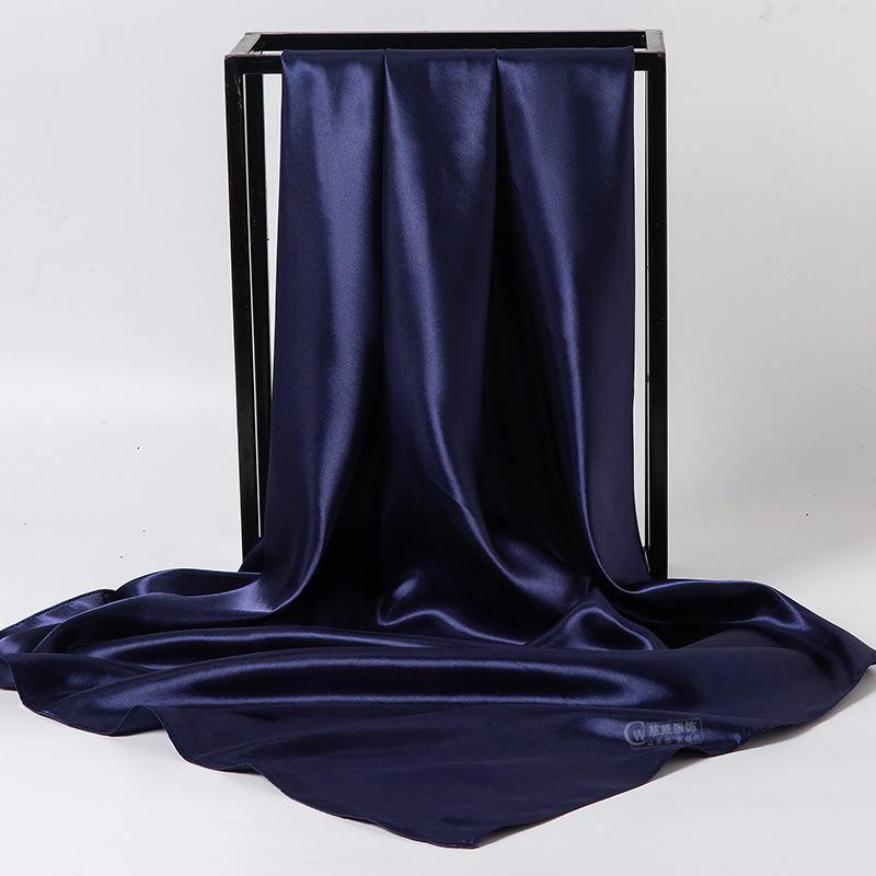 Spring/Summer New Women'S Silk Scarf 90 * 90cm Simulated Silk Twill Square Scarf Fashion Printed Large Square Scarf Professional Scarf