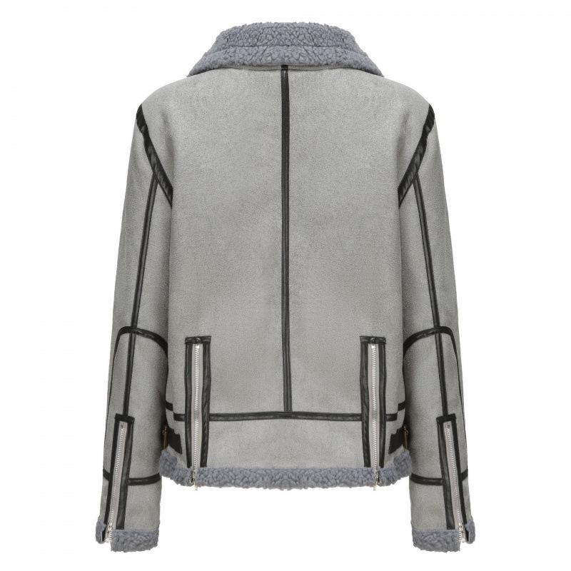 Winter Women's Short Sheepskin Fur Integrated Leather Jacket Women's Fur Thick Coat