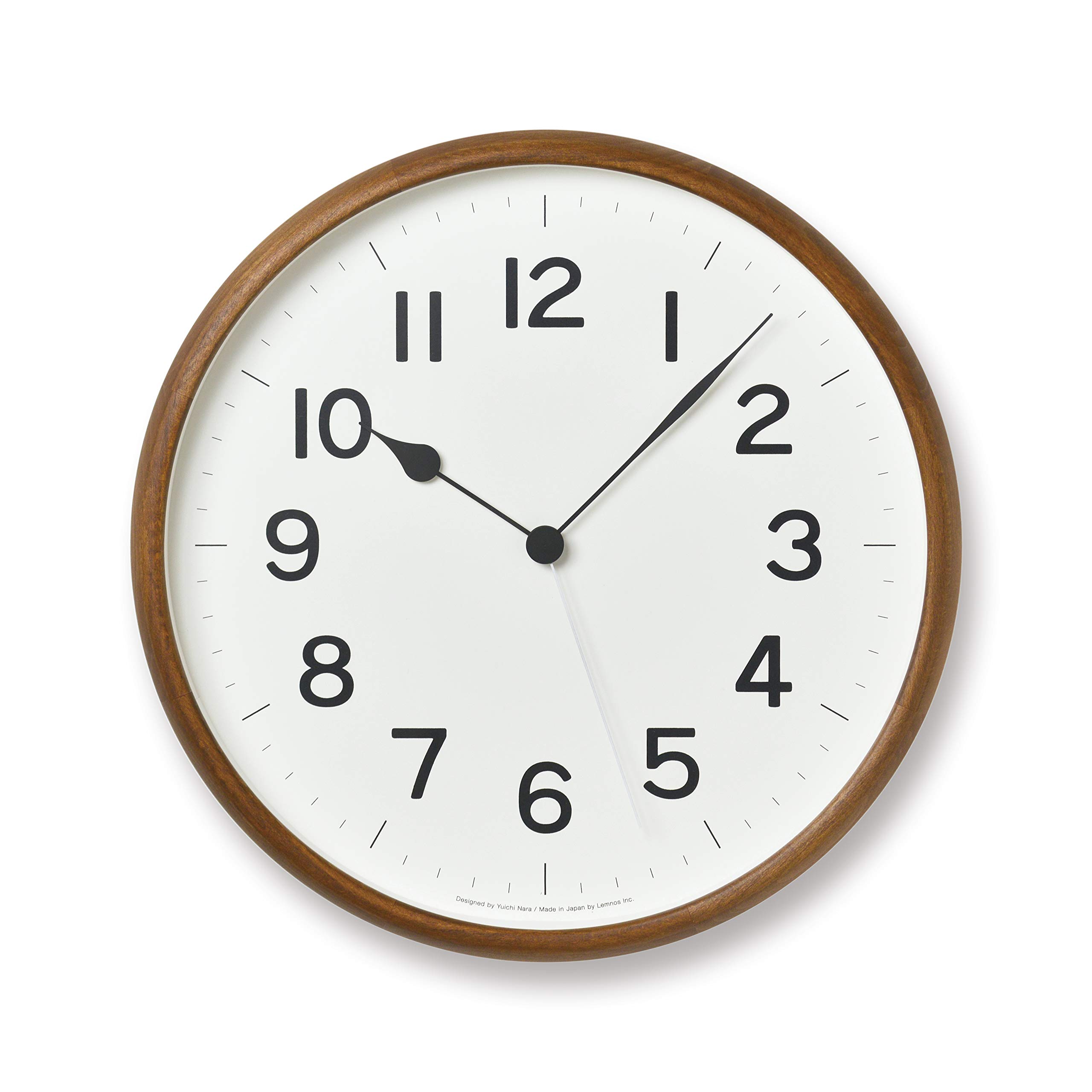 

Lemnos Analog Wall ROOT Natural Wood BW Clock, Series, Round, Finish, Brown, NY21-08