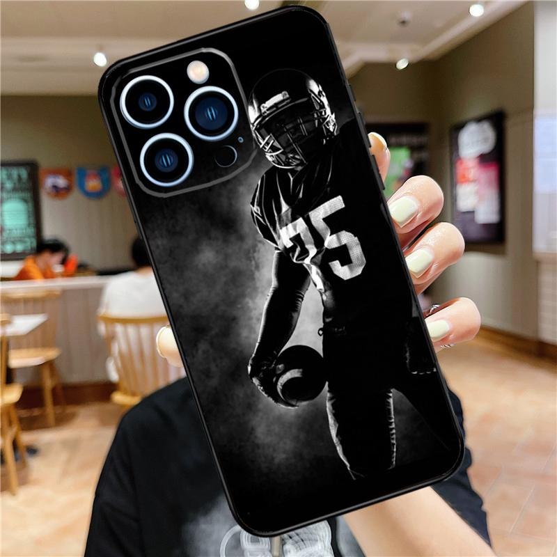 American Football Case For iPhone 17 16 15 13 12 11 14 Pro Max Mini Plus 16e 17 Air Bumper Cover Accessories