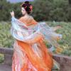 Butterfly big-sleeved shirt Hanfu women's Tang Dynasty chest-length balsam skirt set heavy industry embroidery super fairy autumn princess dress