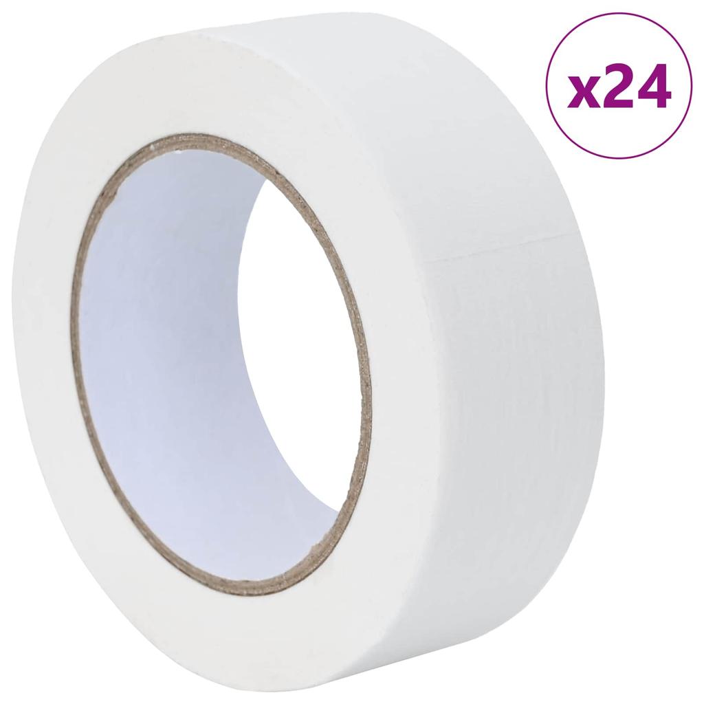 Painter s Masking Tape 24 pcs White 38 mm x 50 m Paper