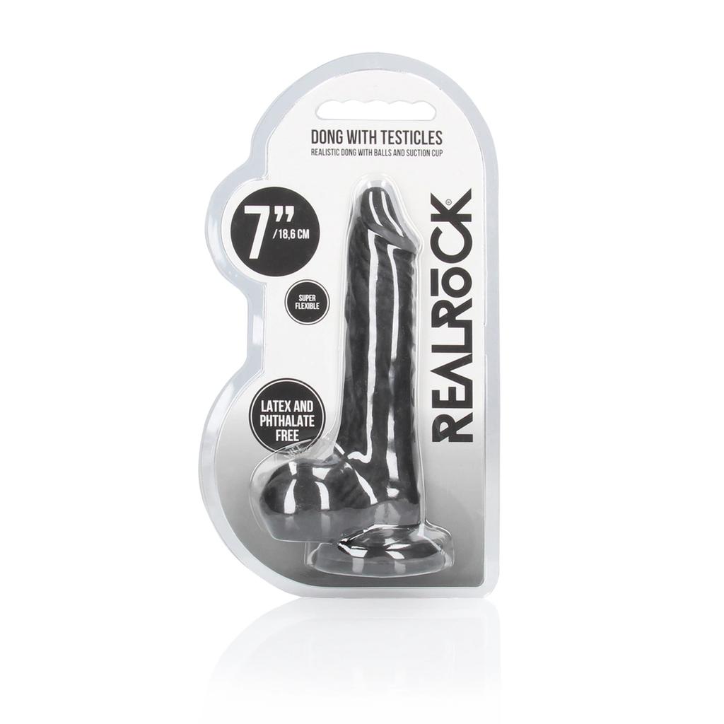 RealRock - Dildo with Testicles 17 cm