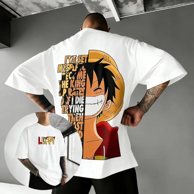 2026 New One Piece Anime Luffy TShirt Men Women Summer Y2K Casual Short Sleeve Monkey D Luffy Graphic Tee Streetwear