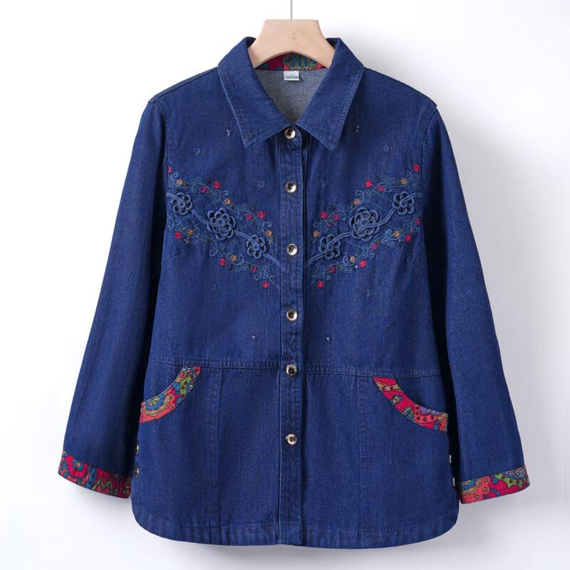 YUZHAOLIN Women's 100% Cotton Denim Style Shirt Jacket