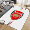 Arsenal Flanellmönstrad Matta, Hemsoffa Dekoration för Vardagsrum & Sovrum, Halkfri Lekflanell Golvmatta för Spelrum