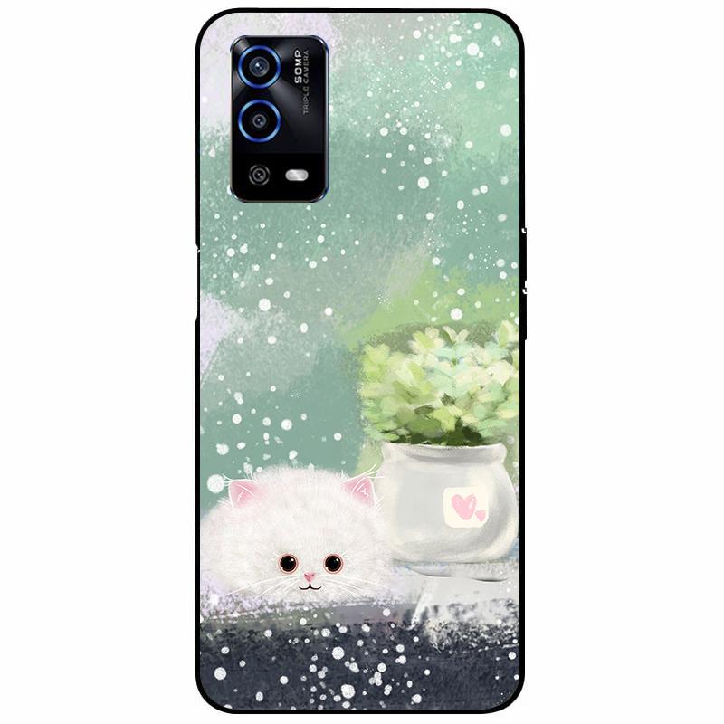 For Oppo A55 4G Case 6.51'' Soft Silicone Protective Marble Phone Cover for Oppo A55 Case TPU Funda For OPPOA55 A 55 CPH2325 Bag