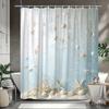 Tenda Doccia con Conchiglie Marine Stelle Marine Bolle Design Appeso Decorazione Bagno Tende Impermeabili Stile Casa Costiera