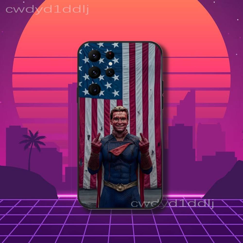 The H-Homelander Phone Case For Samsung S10,S21,FE,S21 ,S26,S25,S24,S23,Ultra,S9,S22,Plus Black Shell Cover