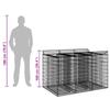 Gabion Raised Bed Set 2 Pcs Silver