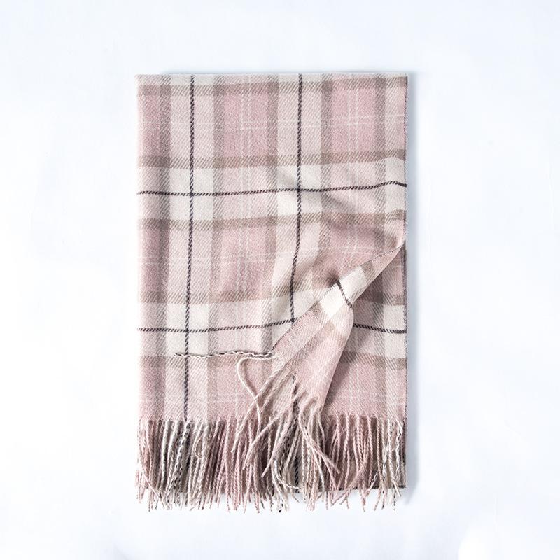

2025 new plaid scarf winter imitation cashmere scarf shawl warm scarf women 65*180CM