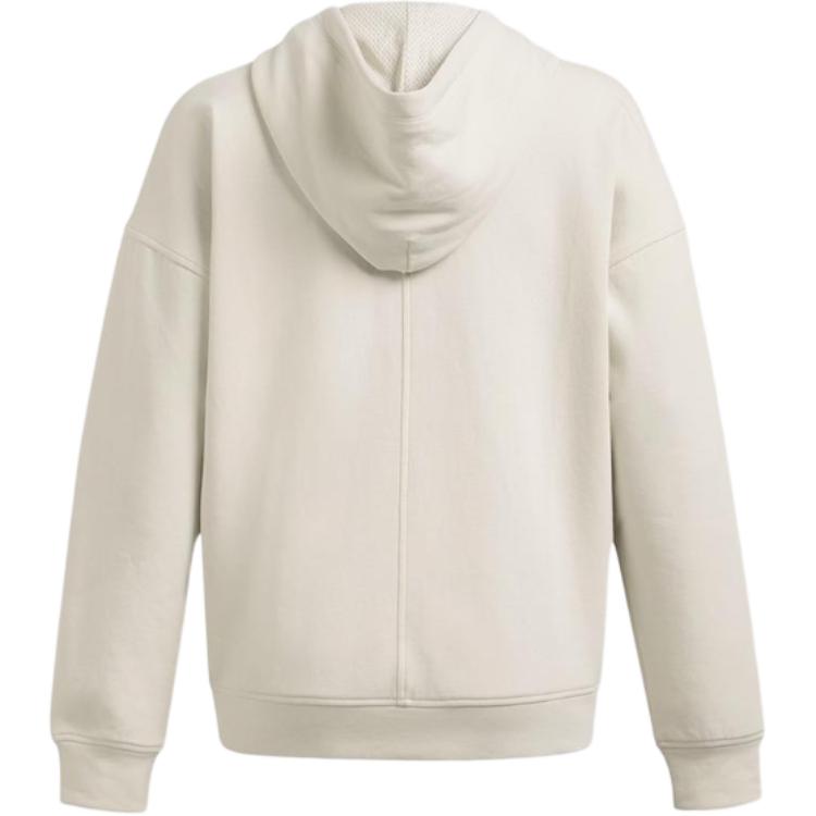 Under Armour Hooded Zip-Up Long Sleeve Sweatshirt Women Sweatshirts Beige 1389289-110