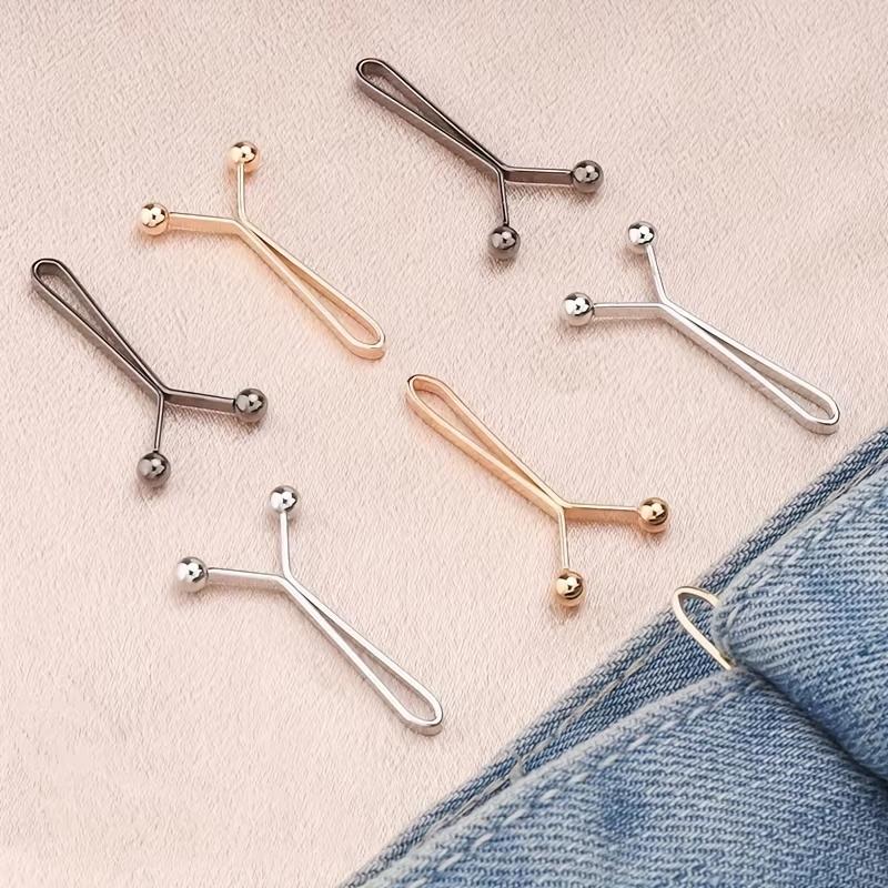4Pcs Multi-Purpose Polished Iron Garment Clips, Secure Fastening & Stylish Decorative Accessory