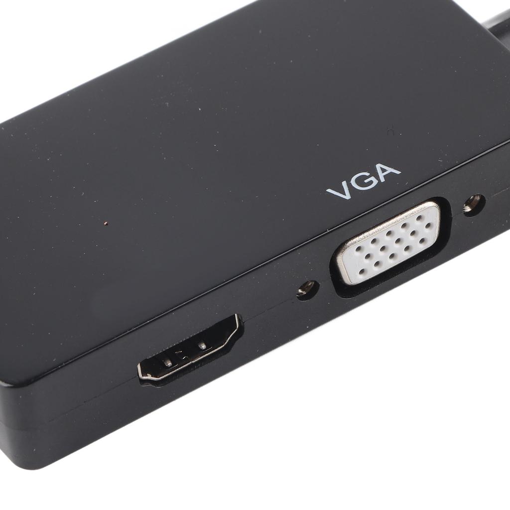 Mini Displayport Adapter 60Hz 2.25Gbp VGA HD DVI Output Copper ABS Mini DP Adapter for Laptop TV Monitor Black