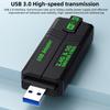 600Mbps WiFi5 USB Adapter Wireless Network Card 2.4G and 5G 4 Antenna Folding USB 3.0 Non Drive Wireless Receiver for Win8/10/11