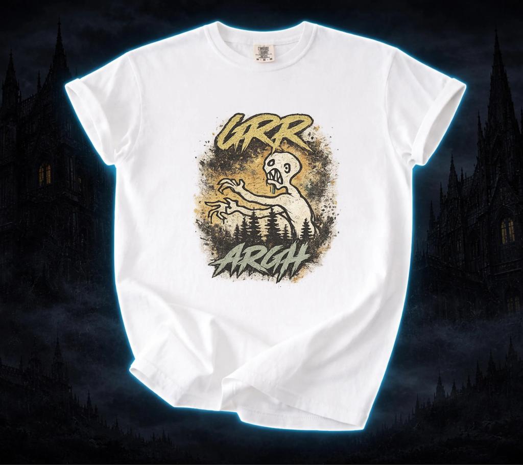 Grr Argh Zombie Vintage Comfort Colors Tričko Buffy Inspired Halloweenské Tričko Hororový Film Tee 90s Zombie Tričko pro Fanoušky