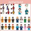 Stadt Bauingenieur und Feuerwehrmann Minifiguren Baustein Set für Kinder