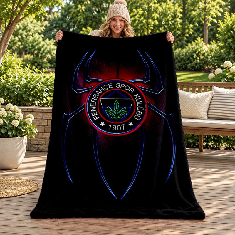 Fenerbahce Blanket Flannel Blanket Soft Cozy Plush Throw for Sofa Bed Lightweight Home Decoration Gifts for Christmas Various Holidays