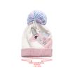 Kids Winter Knitted Hat Gloves Set Cartoon Dinosaur Knit Warm Beanie  with Pompom Gifts for Boys Girls