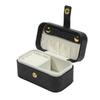 Simple PU Leather Jewelry Storage Box Mini Solid Color Jewelry Display Case Packing Portable Ring Necklace Case Girls