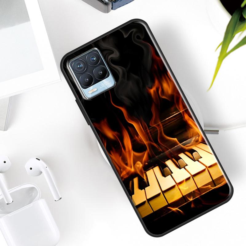 Music Piano Elegant Case For Realme 15 11 12 13 14 Pro Plus C63 C61 C55 C51 C53 C25 C65 C67 C71 C75 GT6 GT7 Pro