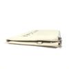 Bvlgari Fragment Logo Double Zipper Pouch Bag Clutch Bag Leather White/Black