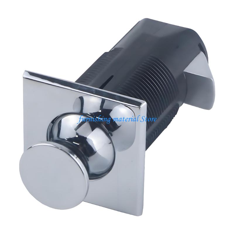 Y5GD Square Embedded Push to Open Lock Zinc Alloy Flush Mount Cabinet Lock for Drawer Cupboard Easy Installation