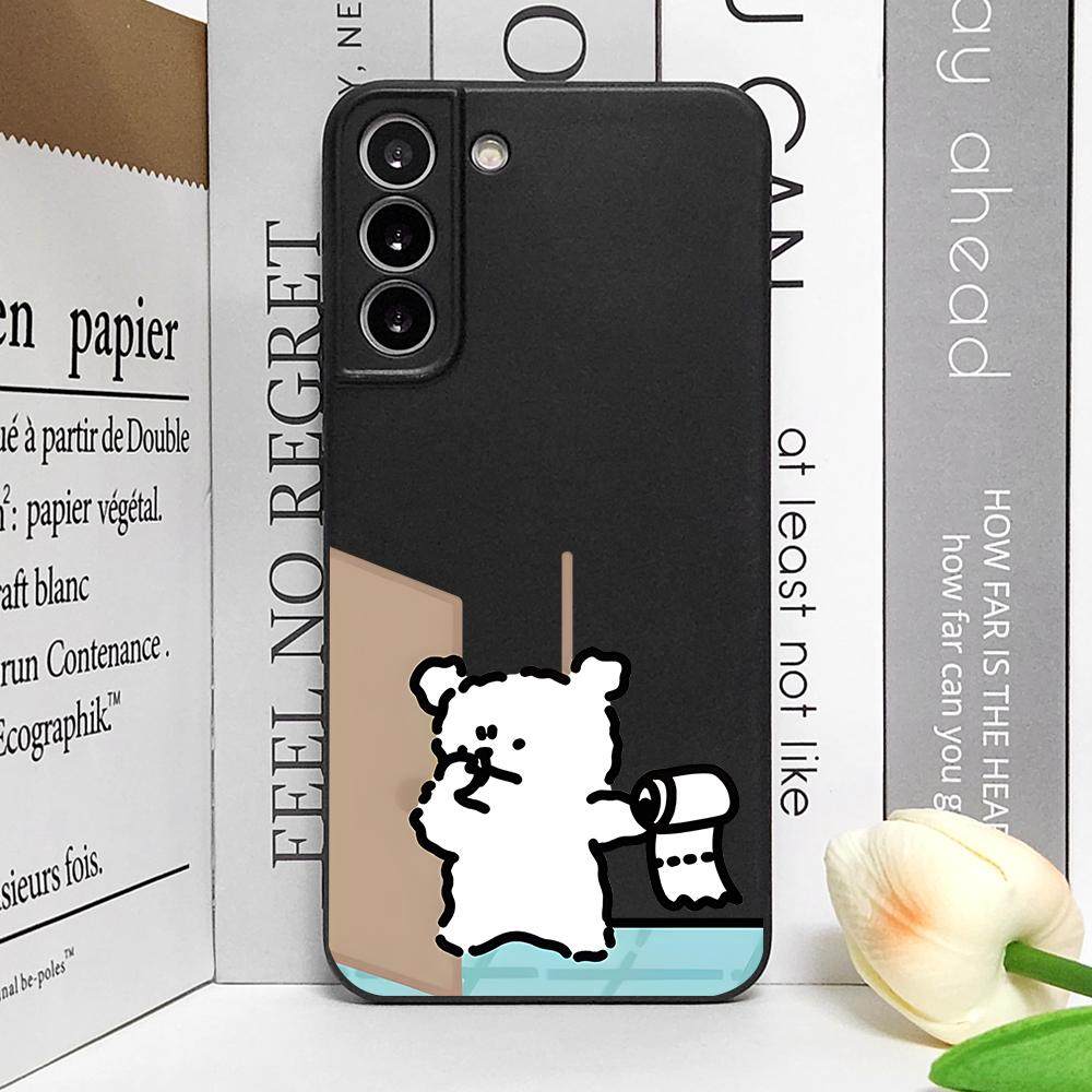 Funny Animal Dog Couple Phone Case for Samsung Galaxy S25 Plus S21 FE S22 S23 S24 Ultra Shockproof Soft Cover Paired Fundas Skin