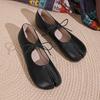 Soft Leather Split Toe Women Tabi Ballet Flats Spring Autumn Comfortable Walking Lazy Loafers Casual Girls Dance Shoes