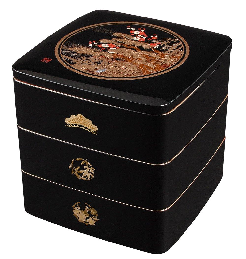 

Лак Маэджу Сосна, Бамбук и Слива Дизайн 5.0 Трехъярусная коробка Мияко (В) 7Р-617