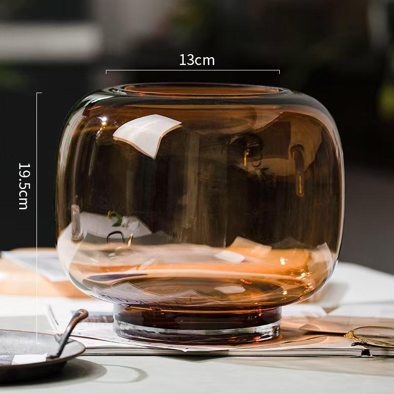 Elegant Large Glass Vase - Luxury Home Decor for Living Room Desktop