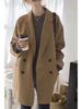 Mori Style Woolen Winter Coat for Petite Women - Mid-Length, Thickened, Korean Loose Fit Student Jacket