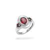 Statement Garnet Ring, 925 Sterling Silver, Christmas Gift