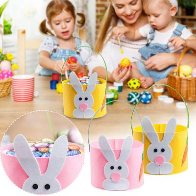 Easter Bunny Basket Eggs Bags For Kids Personalized Candy Basket  Buckets