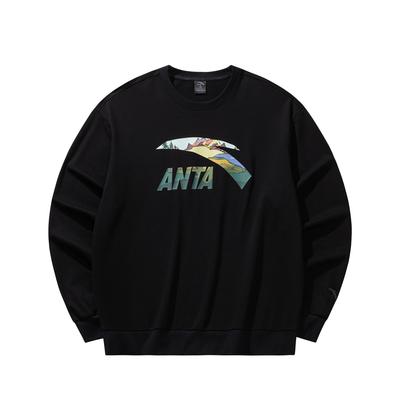 Anta Lifestyle Series Fashion Pullover Comfortable Sweatshirt Men Sweatshirt 952548718S-6