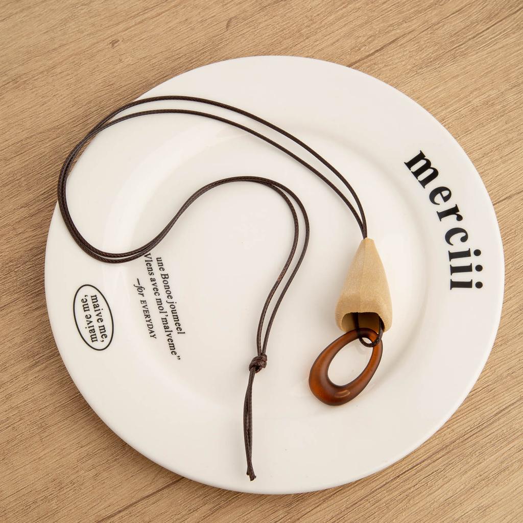Vintage New Chinese Style Irregular Pendant Long Clavicle Chain Necklace For Women
