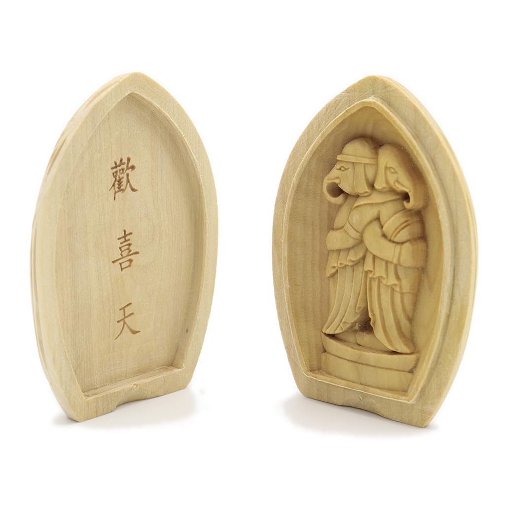 Kurita's Special Guardian Buddha Statue: Kankiten (Shoten) (Double-Body and Lotus-Shaped Incense Holder Buddha [Pocket Buddha]) Guardian Buddha: Love