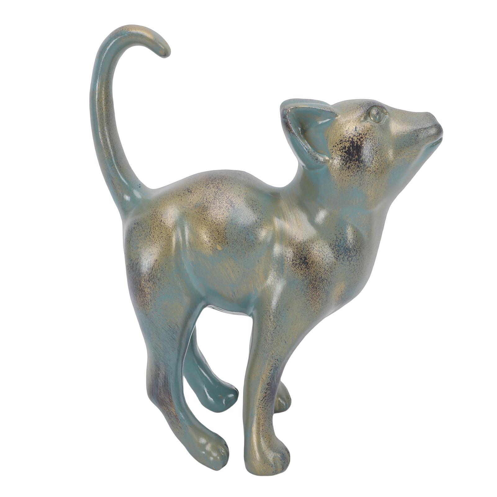 

Статуэтка кошки из смолы Милая маленькая фигурка кошки Орнамент для дома и улицы Украшение для дома, двора, газона, крыльца